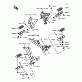 Схема узла: Подножки для Kawasaki ZX1000 Ninja 1000 ABS