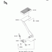 Схема вузла: Лапка гальма для Kawasaki VN1500 VN1500 Classic FI