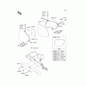 Схема вузла: Задні бічні обтічники & Захист ланцюга для Kawasaki EJ650 W650