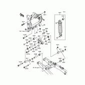 Схема вузла: Підвіска/задній амортизатор для Kawasaki BR250 Z250SL