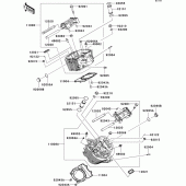 Схема узла: Головка цилиндра для Kawasaki VN900 VN900 Classic
