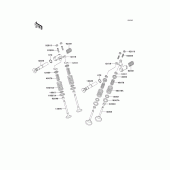 Схема вузла: Рокер & Клапан для Kawasaki EX500 GPZ500