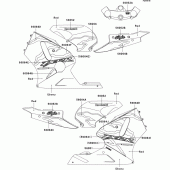 Схема вузла: Decals(red)(fr,uk,wv) для Kawasaki ZX1200 Ninja ZX-12R