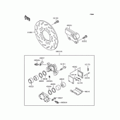 Схема вузла: Заднє гальмо для Kawasaki ZX750 Ninja ZX-7R