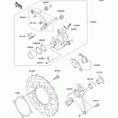 Схема узла: Задний тормоз для Kawasaki ZR1000 Z1000