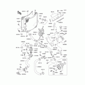 Схема узла: Радиатор (1/2) для Kawasaki ZX900 Ninja ZX-9R