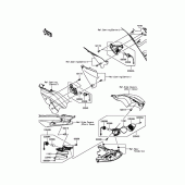 Схема узла: Поворотники для Kawasaki ZX1400 ZZR1400 ABS