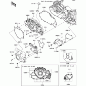 Схема вузла: Left engine cover(s) для Kawasaki VN1700 VN1700 Classic Tourer ABS