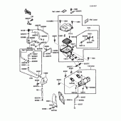 Схема вузла: Повітряний фільтр(1/3) для Kawasaki ZG1200 Voyager XII