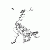 Схема узла: Рулевая колонка(AFF) для Kawasaki BX250 NINJA 250SL