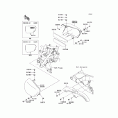 Схема вузла: Side covers/chain cover(adf/aef) для Kawasaki EJ800 W800
