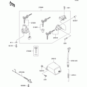 Схема вузла: Замок запалювання для Kawasaki ZX750 Ninja ZX-7R