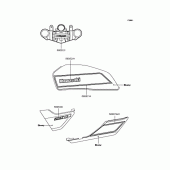 Схема вузла: Наклейки (Ебоні; F6F) для Kawasaki ZR400 ZRX-II