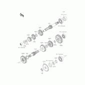 Схема узла: Трансмиссия для Kawasaki KL110 KSR PRO