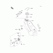 Схема узла: Топливный бак для Kawasaki KX250/ KX252 KX250