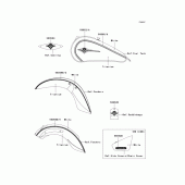 Схема узла: Decals(white/titanium)(d8f) для Kawasaki VN900 Vulcan 900 Classic LT