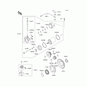 Схема вузла: Starter motor для Kawasaki KL250 KL250 Super Sherpa