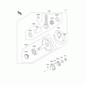 Схема узла: Коленчатый вал для Kawasaki KL250 KLR250