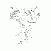 Схема узла: Подвеска/задний амортизатор для Kawasaki VN1700 Vulcan 1700 Vaquero