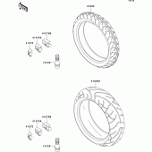 Схема вузла: Шини для Kawasaki ZR1000 Z1000
