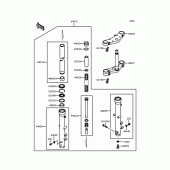 Схема вузла: Вилка передньої осі для Kawasaki ZR750 Zephyr