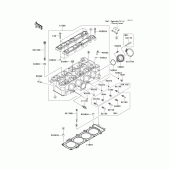 Схема узла: Головка цилиндра для Kawasaki ZX900 Ninja ZX-9R