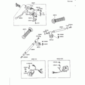Схема вузла: Кермо & Пульт управління рульовим для Kawasaki ZX600 Ninja 600R