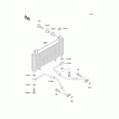 Схема узла: Масляный охладитель для Kawasaki ZX600 Ninja ZX-6