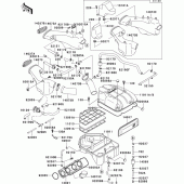 Схема вузла: Air cleaner(1/2) для Kawasaki ZX1100 ZZ-R1100
