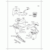 Схема узла: Наклейки (エボニ-/グレ-) для Kawasaki ZX400 ZXR400R