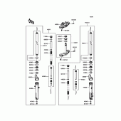 Схема узла: Вилка передней оси для Kawasaki KLE300 Versys-X 300 ABS