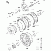 Схема узла: Сцепление для Kawasaki ZX600 Ninja ZX-6R