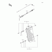 Схема вузла: Кабелі для Kawasaki KX450 KX450F