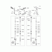 Схема узла: Вилка передней оси для Kawasaki KLX250 KLX250