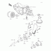Схема узла: Масляный насос & Масляный фильтр для Kawasaki EX400 Ninja 400R
