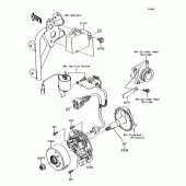 Схема вузла: Генератор та РР для Kawasaki KX100
