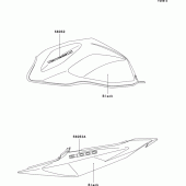 Схема вузла: Decals(black)(a2h/a3h) для Kawasaki ZR1000 Z1000