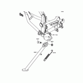 Схема вузла: Бічна підніжка для Kawasaki KLX125 KLX125