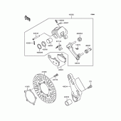 Схема вузла: Заднє гальмо для Kawasaki ZR400 ZRX