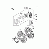 Схема вузла: Переднє гальмо для Kawasaki ZX1000 Ninja ZX-10R ABS