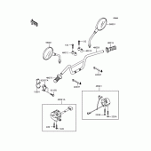 Схема вузла: Кермо для Kawasaki KL110 KSR