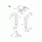 Схема вузла: Підвіска/задній амортизатор для Kawasaki EJ400 W400