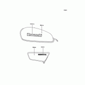 Схема вузла: Наклейки (Білий) для Kawasaki BJ250 250TR