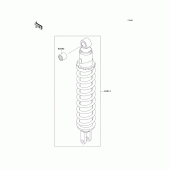 Схема вузла: Задній амортизатор для Kawasaki KL650 KLR650