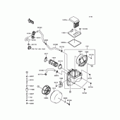 Схема узла: Воздушный фильтр для Kawasaki KLX250 KLX250