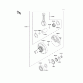 Схема узла: Коленчатый вал для Kawasaki KL650 KLR650