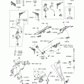 Схема вузла: Замок запалювання для Kawasaki ZR750 Z750 ABS