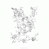 Схема узла: Крепление двигателя для Kawasaki BR250 Z250SL ABS