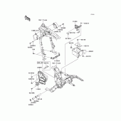 Схема вузла: Кріплення двигуна для Kawasaki VN1600 Vulcan 1600 Nomad