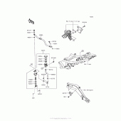 Схема узла: Задний тормозной цилиндр для Kawasaki ER650 Z650